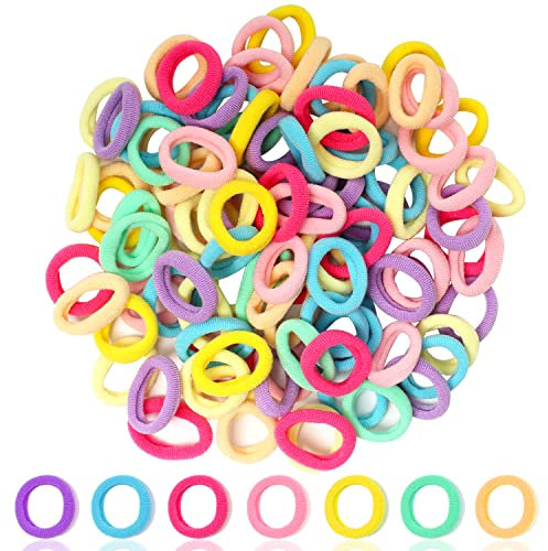 Cooetr Gomas pelo Niña, 100 Piezas Coleteros Niña, Gomas pelo Bebe de pelo Elástico de pelo Coletero de Niñas Colorido para Niñas Bebé