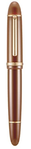 Jinhao X159 Fine Nib Fountain Pen, Brown with Golden Clip Acrylic Big Size Writing Pen