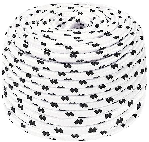 vidaXL Corda Intrecciata per Barca Bianca 6 mm x 100 m Poliestere