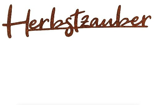 Deko Kind - Rostiger Herbstzauber Schriftzug - 18x4cm - Wetterbeständig - Edelrost - Rost Gartenstecker - Metall - Gartenfigur - Rost Deko - Herbstdeko - Herbst Schriftzug