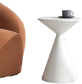 HWSY Table d'appoint Table d'appoint en Forme de sablier, Table d'appoint Ronde en métal, Petite Table de Chevet, Table d'appoint pour Chambre à Coucher, Salon, Petits espaces, Table Basse