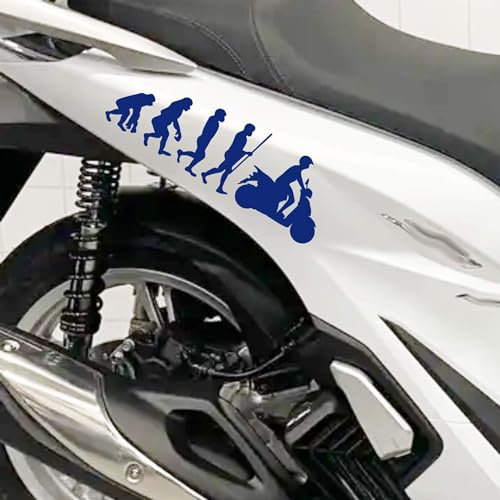 Kit 2 adesivi evoluzione compatibili con Honda SH 150i decal grafiche carene scooter Cod. 2023 (049 Blu Royal)