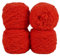 Uiopa Flauschige Wolle Garn Rot, 400g(4 x 100g, 4 x 80m) Plüschwolle zum Stricken 3 Stränge Fransengarn, Handstrickgarn Weiche Häkelwolle zum Decken Schals Mützen DIY-Projekte