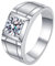 Homxi Ring für Damen Silber 925,Engagement Trauringe 4 Zinken Solitär mit Moissanit 0.5ct Frauen Ringe Silber Verlobung Gr 63(20)