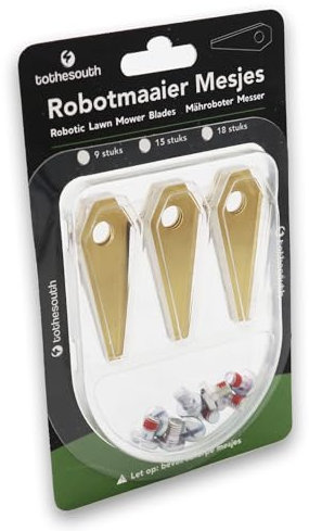 90x To the South®, lame per robot tagliaerba in titanio adatte per Bosch Indego 1200 (Connect) - 90 pezzi