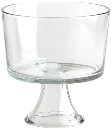 Chabrias Ltd Triffle Bowl Thick Glass Footed 2l, Desert Bowl