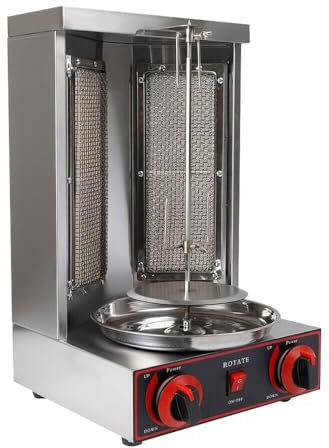 Dönergrill, 3000W Gas Döner Kebab Machine Kebap Grill Gyrosgrill Vertikalgrill Drehgrill Mit Drehspieß Kebab Maschine Automatisches Spinnen Grill