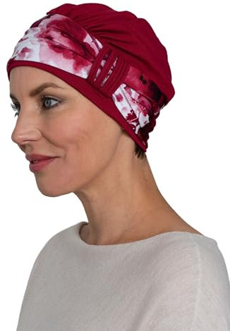Deresina Headwear Turban en bambou pour perte de cheveux, chimio, accessoires de mode pour femmes, bordeaux, taille unique