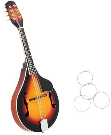 Beginner Mandolin instrument A Style 8-String Mandolin Flatback Acoustic Mandolin Guitar Rosewood Fingerboard Adjustable With Pick Guard