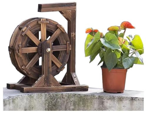 Fontaine À Eau en Bois, Fontaine D'étang Autoportante, Décoration De Jardin, Fontaine À Eau, Circulation De Piscine, for Jardin, Arrière-Cour, Étang, Cour(60cm/23.6inch)
