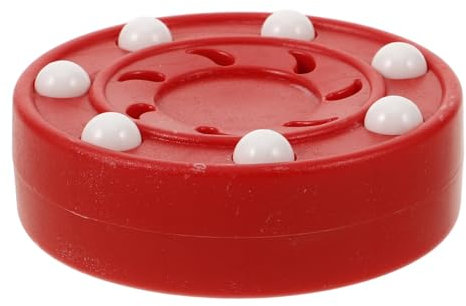 TOGEVAL Inlineskaten Hockey-Puck Eispuck Aus Kunststoff Eishockey-Spielzeug Eiswürfel Aus Kunststoff Pucks Üben Hockeybälle Pucks Trainieren Hockeyzubehör Eishockey-zubehör Rot Abs