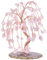 mookaitedecor Rosenquarz Kristallbaum mit Achat Scheiben Basis, Heilkristalle Baum Edelstein Bonsai Geldbaum Dekoration für Reichtum und Glück