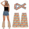 Bseical Hippie KostüM Damen, 70er Jahre Accessoires, Stirnband Und Stulpen FüR Frauen Und MäDchen, 60s Motto Party Fasching Karneval Tanzen Aerobic KostüM Accessoires, A