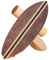 Holz Balance Board mit Rolle & Halbkugel - Balancierbrett für Gleichgewichtstraining - Kinder und Erwachsene - Inkl. Trainingsball & Anleitung-