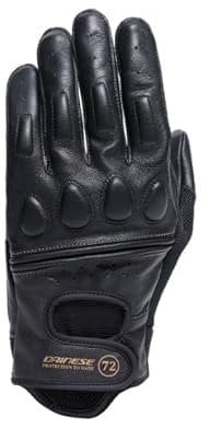 Dainese - Blackjack 2 Gloves Vintage Leather Motorcycle Gloves, Men, Black/Black, XL