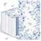 50 Stück Servietten Blaue Blumen, Blaue Floral Servietten Dekoration, Vintage-Blume, Einweg-Servietten, blaue und weiße servietten, Perfekt für Geburtstage, Partys, Hochzeiten, Kommunion und Feiern
