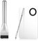 JJUNW 3 Pcs Premium Makeup Spatula & Palette Tray, Metal Foundation Mixing Palette with Spatula Brush For Mixing Foundation Eye Shadow Eyelash Nail Art