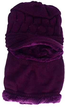 WOFASHPURET Wollmütze Mit Schal Und Ohrenschutz Für Senioren Warmes Gestricktes Tiefem Für Herbst Und Winter Für Drinnen Und Draußen