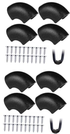Operitacx 2 Sätze Tischbeine Schutzkissen Haarnadel-beinschutz Universal- Haarnadel Bein Füße Im Freien Filzgleiter Für Stuhlbeine Tischbeinabdeckungen Geformt Schwarz Plastik 4 Stück * 2