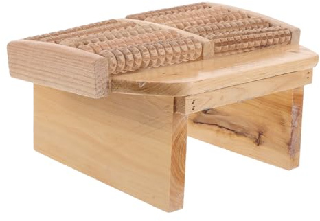 Vaguelly Massagehocker Fußstütze 26cm Holz Massagefußhocker Für Badezimmer Sauna Und Fußbad Multifunktionaler Fußhocker Für Dusche Und Schreibtisch
