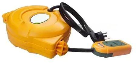 BADIKA Schlauchaufroller 3000 W automatische einziehbare Stromkabeltrommel, Draht-Teleskop-Kabeltrommel, elektrische Kabeltrommel, Stromversorgung, Schlauchtrommel, 5 m