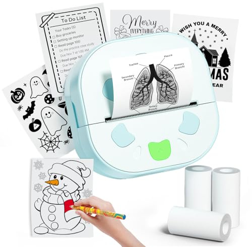 Mini-Aufkleber-Drucker, tragbare Bluetooth-Aufkleber-Maschine mit 3 Rollen Papier, D21 Thermo-Fotodrucker, impresora Portátil für Telefon, DIY-Fotos, Lernnotizen, Tagebuch, Kindergeschenk