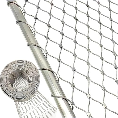 ALGFree 304 Edelstahl-Seilnetz, Sicherheitsnetz für Balkon (0.8x2m/31.5x78.7in)
