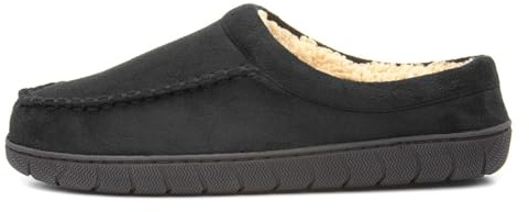 The Slipper Company Mens Black Warm Lined Mule - Size 10 UK - Black
