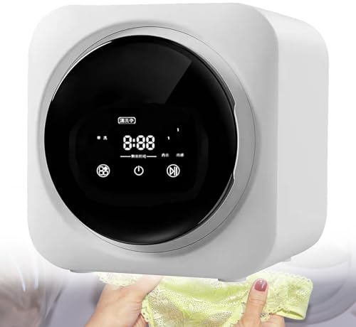 SHAHRYAR Secadora eléctrica de Acero Inoxidable de Carga Frontal,Lavadora y Secadora,Entrada/Salida de Agua automática,para Apartamentos, autocaravanas y dormitorios Desktop