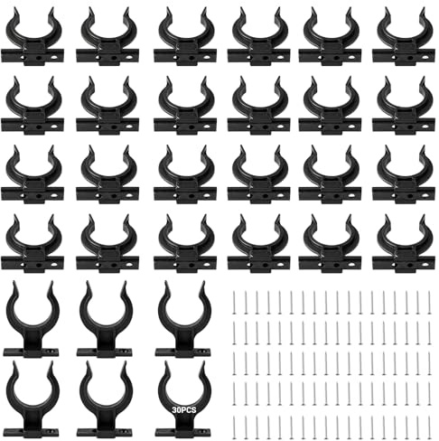 30 Stück Sockelleisten Clips Küchensockel Befestigung mit 90 Schrauben | Sckelleiste Küche, Sockelleiste Küche Befestigungsclips, Küchensockel für 32-42mm Küchenfüße, Schwarz