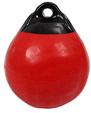 Littlecatch Heavy Duty PVC Boat Ball Round Anchor Buoy Dock Bumper Ball Inflatable Protection Marine Mooring Buoy Red
