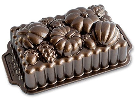 Nordic Ware Harvest Bounty Loaf Pan, One Size, Bronze