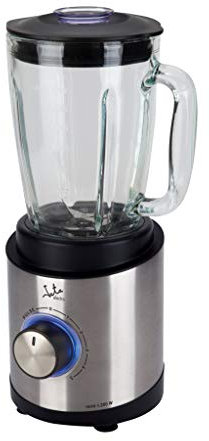 Jata BT1041 Batidora de Vaso, 1200 W, Capacidad 1,7 L, 6 Cuchillas de Acero Inox Dentadas, Cuerpo de Acero Inoxidable, 5 velocidades + Pulse, Pica hielo