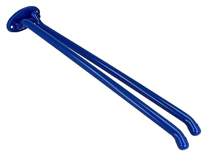 tecuro Handtuchhalter 2-teilig - Messing blau (RAL 5002) - 400 mm - schwenkbar