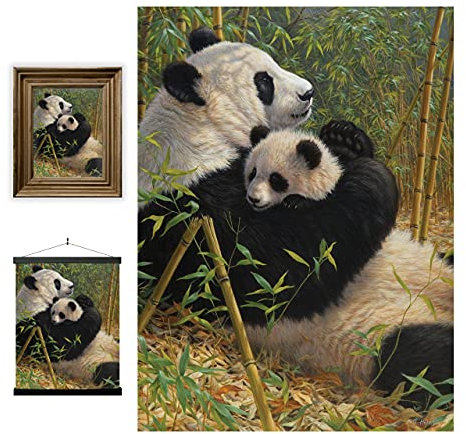 3D LiveLife Linsenförmige Wandkunst Drucke - Neue Dynastie von Deluxebase. Ungerahmtes 3D Panda Poster. Perfekter Wandfüller. Original kunstwerk lizenziert von bekannt künstler, Beth Hoselton