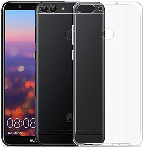 NEW'C Hülle für Huawei P smart, [Ultra transparent Silikon Gel TPU Soft] Cover Case Schutzhülle Kratzfeste mit Schock Absorption und Anti Scratch kompatibel Huawei P smart