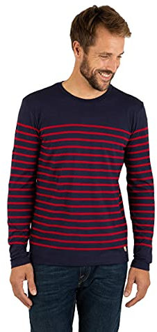 Armor Lux Herren Marinière Port-louis Héritage Homme Langarmshirt, Blau (455 Navire/Braise 455), M EU