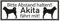 Samunshi® Aufkleber Akita fährt mit - Schild Sticker Hinweisschild Warnschild Vorsicht Hund 20 x 7cm Akita fährt mit schwarz
