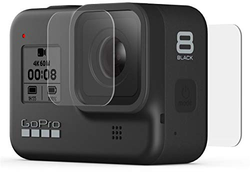 Objectif en verre trempé et protecteurs d’écran (HERO8 Black) Accessoire officiel GoPro AJPTC-001 Transparent