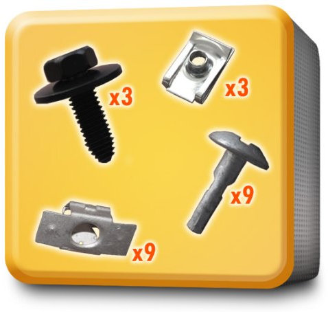 myshopx Set Unterfahrschutz Unterboden Motorschutz Clips Klammer Schrauben Befestigung Einbausatz Plastik Nieten Unterfahrschutz Befestigung Klammern Befestigung Clips C118