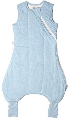Tommee Tippee Steppee Strampler, Babyschlafsack mit Füßen, Ganzjährig, Original Grobag, 6-18m, 65-80cm, 1.0 Tog, hellblau