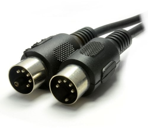 kenable MIDI 5 Pin DIN Plug to 5 Pin DIN Plug Cable 0.5m Black