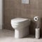 Affine® Milan Modern Bathroom Cloakroom Back to Wall BTW Toilet Space Saving Small WC Toilets, Soft Close Top Fix Seat, D Shape Pan Ceramic, White Gloss