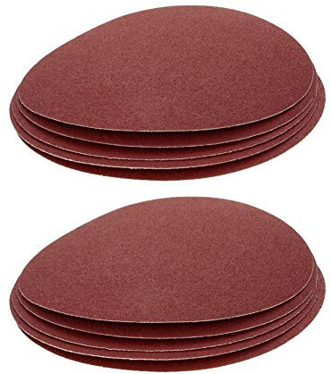 Utoolmart 9 225mm Diameter 80 Grit Self Stick Adhesive Back Aluminum Oxide Sandpaper for Random Orbit Sander Wood Metal Auto Dry Polishing 10pcs