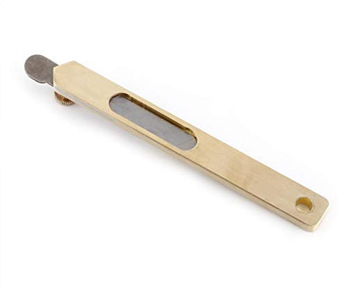 Oumefar Cúter de posicionamiento para tiras de cuero, cobre, cuero, herramienta de posicionamiento para herramientas de trabajo de cuero