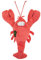 goDog Action Plush Lobster Animated Squeaky Dog Toy, Chew Guard Technology - Red, One Size