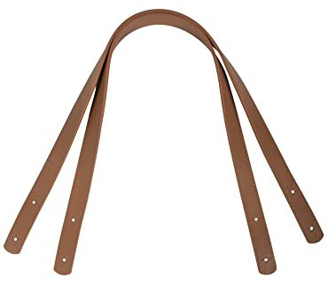 besbomig 2 Pezzi Manici per Borsa Tinta Unita Rivetto Tracolla di Ricambio in PU 60CM Accessori per Borsa a Mano Borsetta Portafoglio,Cachi