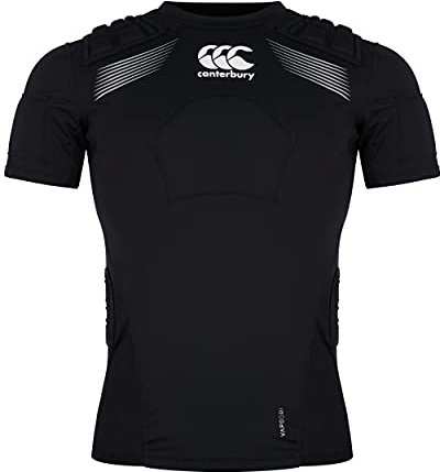 Canterbury Rugby Elite Protection Vest Schutzweste, Schwarz/Weiß/Silber, L