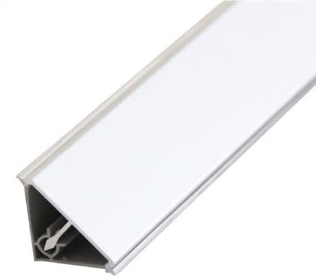 Evotrade Alzatine per piani da cucina, spalletta per top, lunghezza 2 metri in PVC | Colori a Scelta + Accessori (2 tappi finali + 2 giunzioni angolari) MADE IN ITALY (Bianco)
