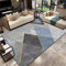 DJHWWD tepiche für Schlafzimmer terrasse deko Moderner rechteckiger Teppich grau Blauer Schlafzimmerteppich Salon Auslegware 160X230CM